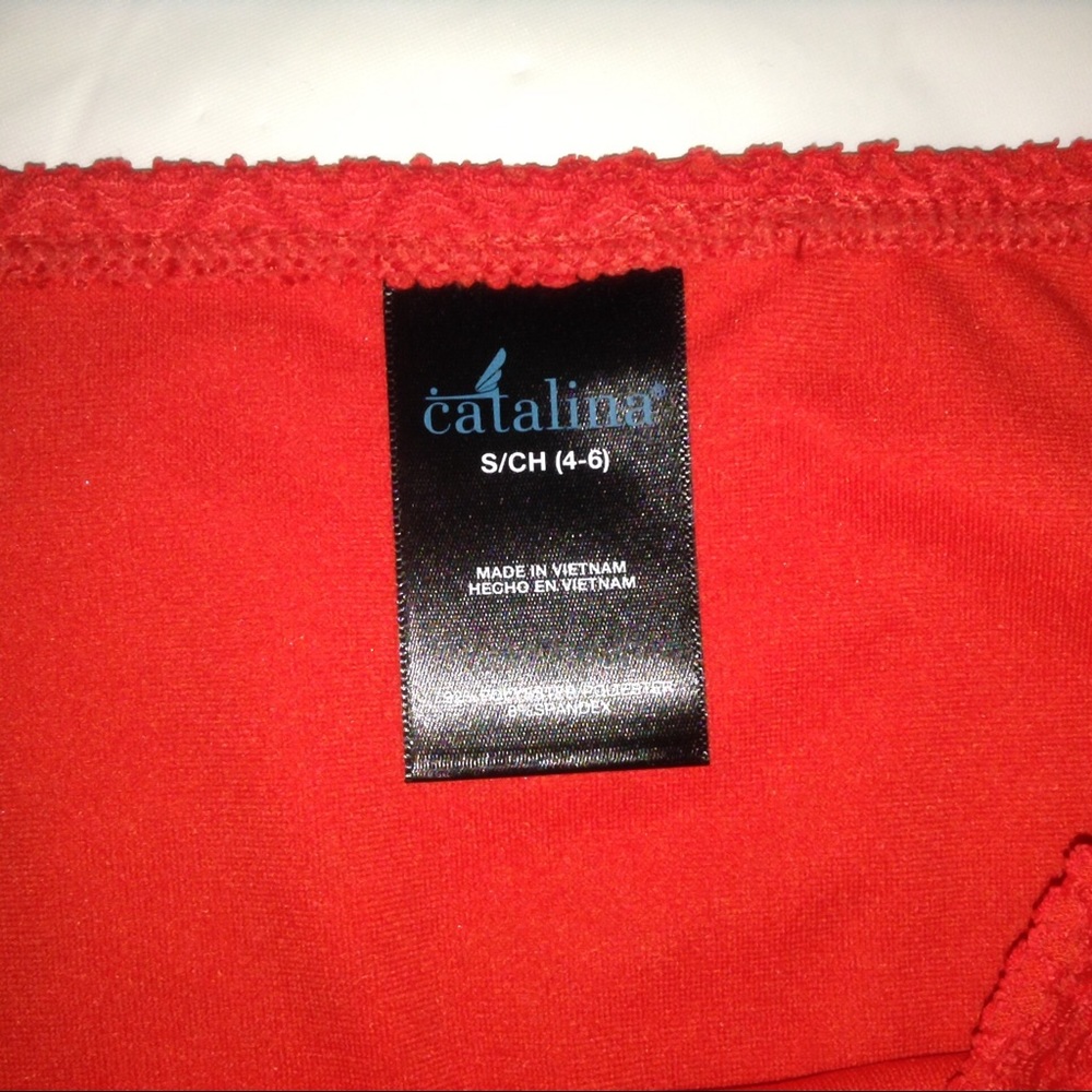 🌺SOLD🌺High Waist Bikini Bottom Crochet Red Small - Picture 4 of 5